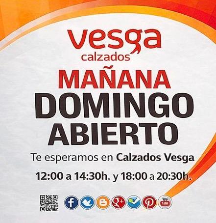 📣 Este domingo abrimos en Calzados Vesga

Porque cuando tú puedes, nosotros también 👞

📍 Plaza Mayor de Burgos

#DomingoAbierto #Burgos #ComercioLocal