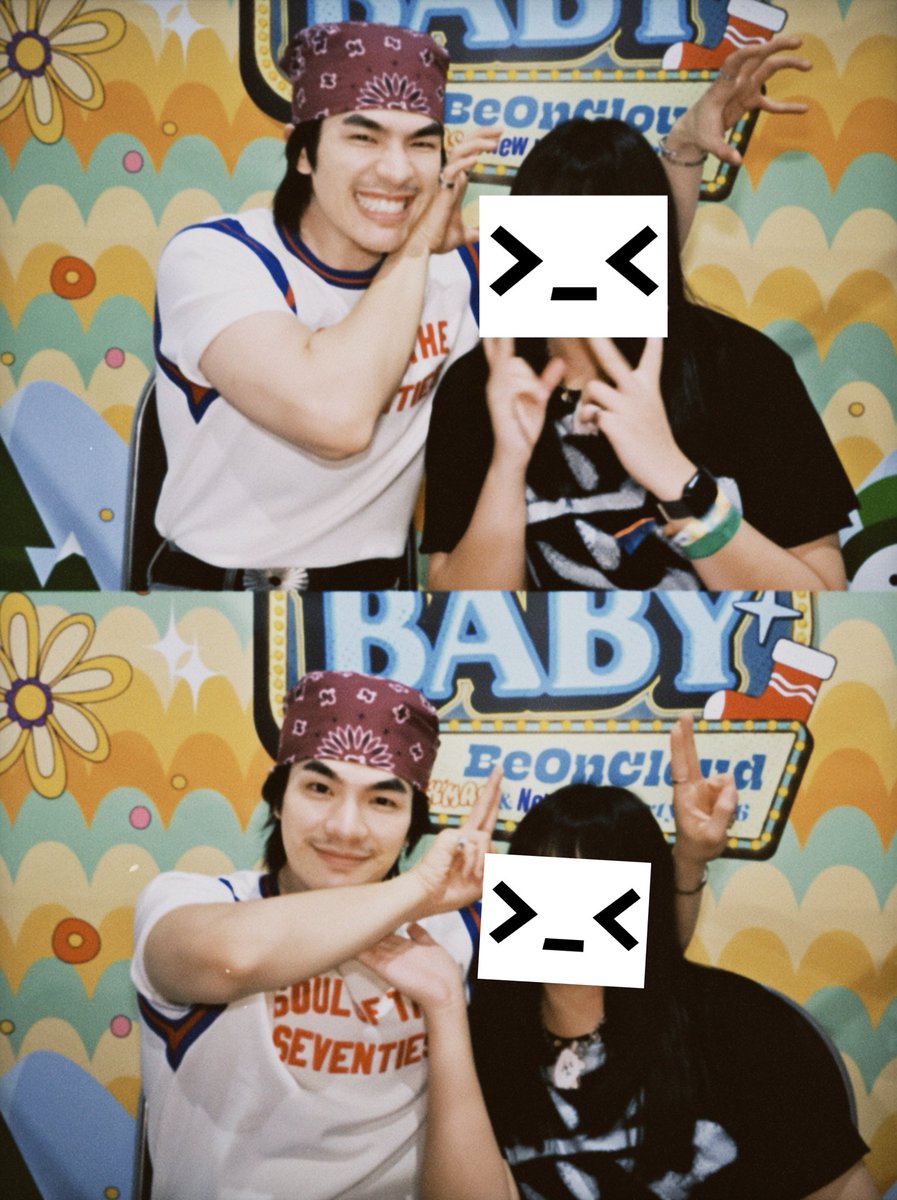 ถ่ายกะพี่มาย ยื่นเรฟละบอก 
: พี่มายกินหัวหนูได้เลยค่ะ 
; ให้พี่กินหัวเลยหรอ 🤣

แง่มๆ เอาไปปริ้นโพราลอยด์ดีกว่า เขินจนล่ก ทำตัวไม่ถูก ตัวเองไม่ได้จำทำท่านี้ด้วยนะ 🤪
#MilePhakphum
