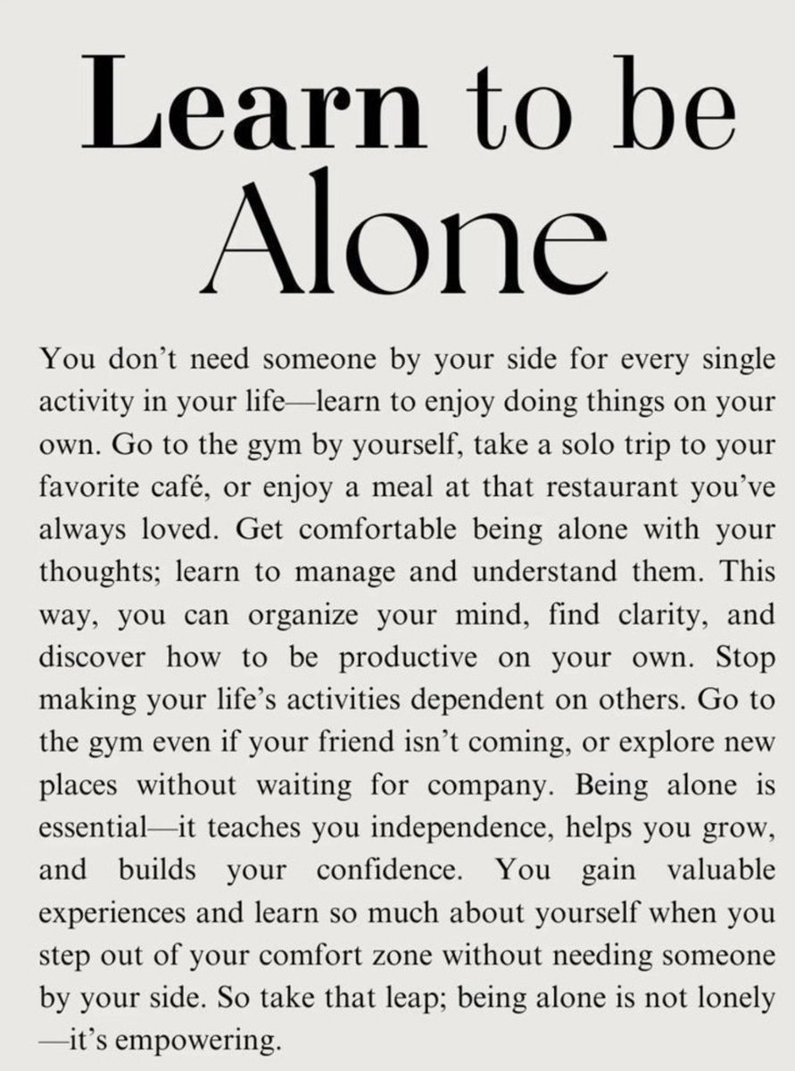 Do not let your plans depend on someone else’s schedule.
📸 Image source: unknown. Credit to the original creator
#mygeneralwellbeing #mywellbeing