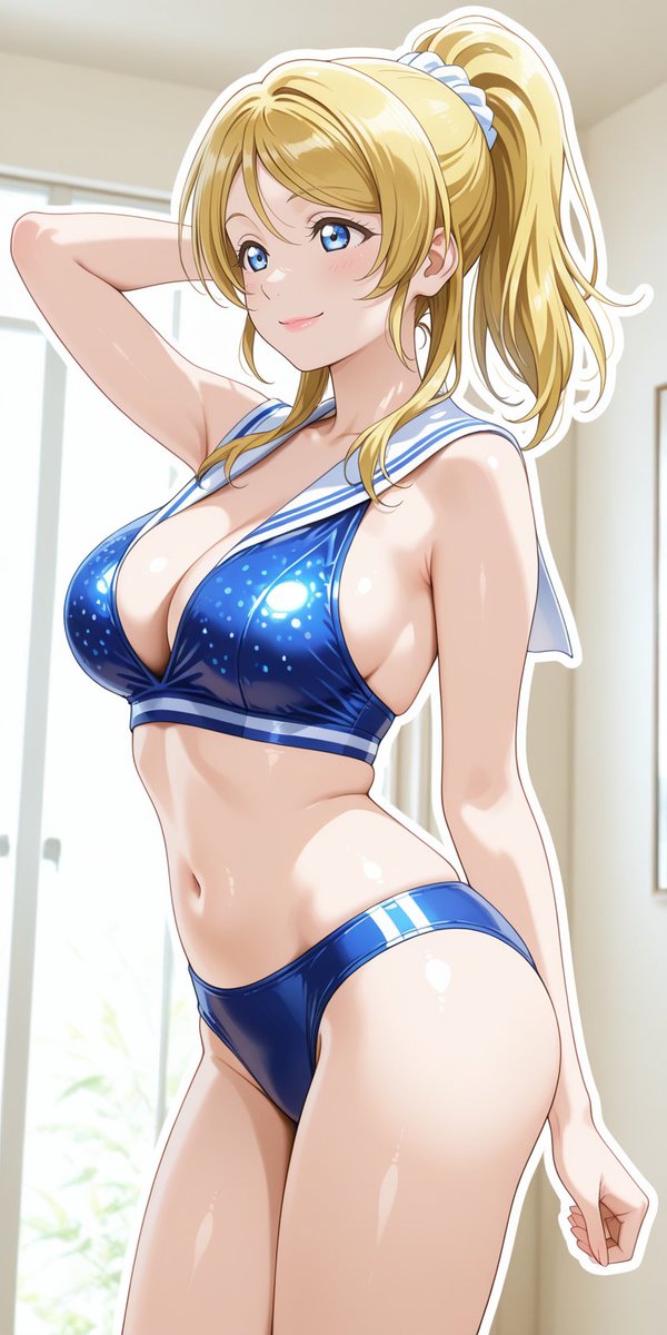 (※スマホ用縦長画像･タップで全表示)
年越しでスタイル変わってないかチェック中絵里ち！

絢瀬絵里 / Eli Ayase
SFW anime-style AI fanart.