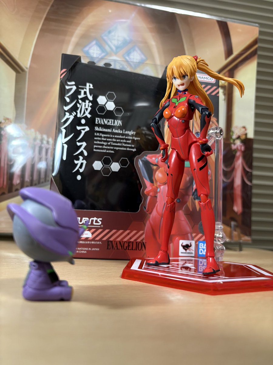 ちょこのせとS.H.Figuartsのアスカ…かわいいね〜☺️