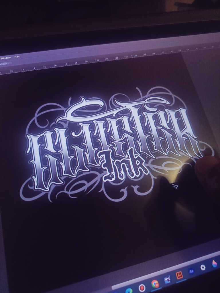 Tried to cover my old tattoo shop logo "ClusterInk". Drop art, not Bomb