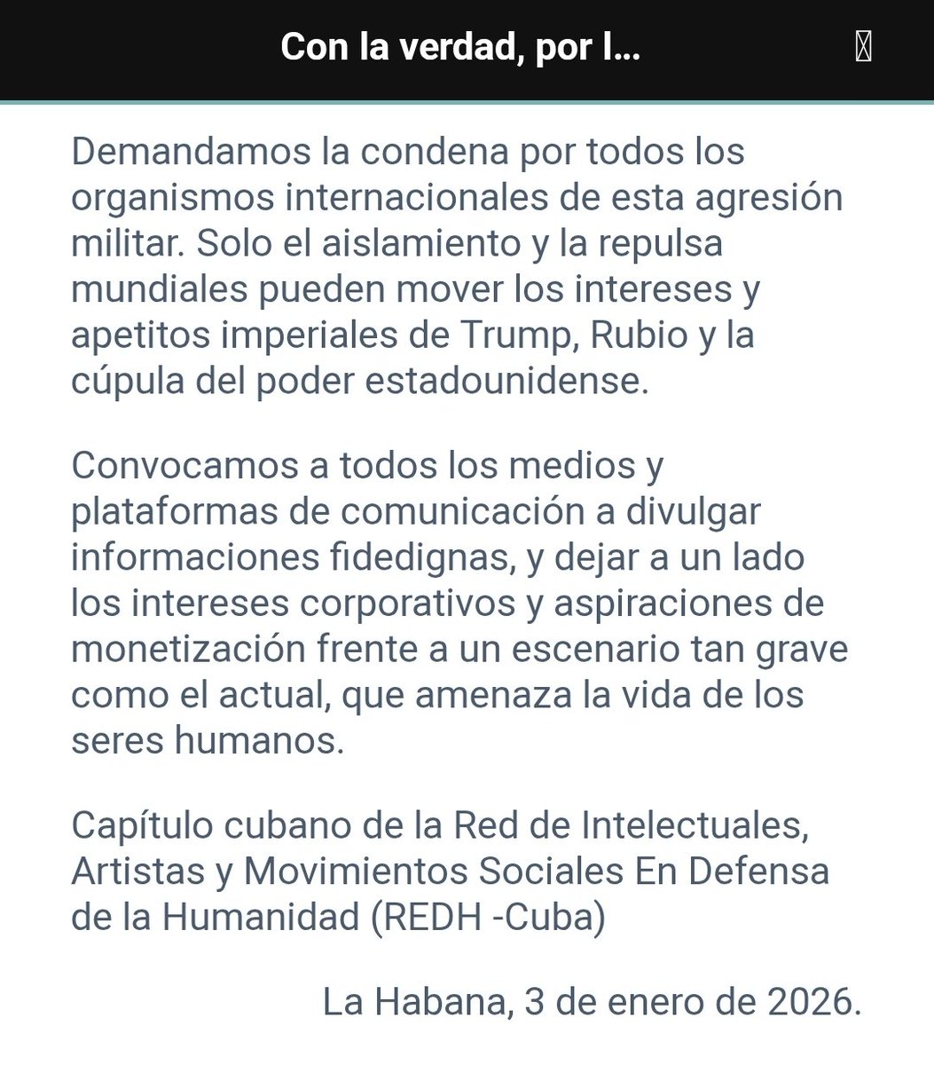 REDH-#Cuba, A las calles en la defensa de #Venezuela.