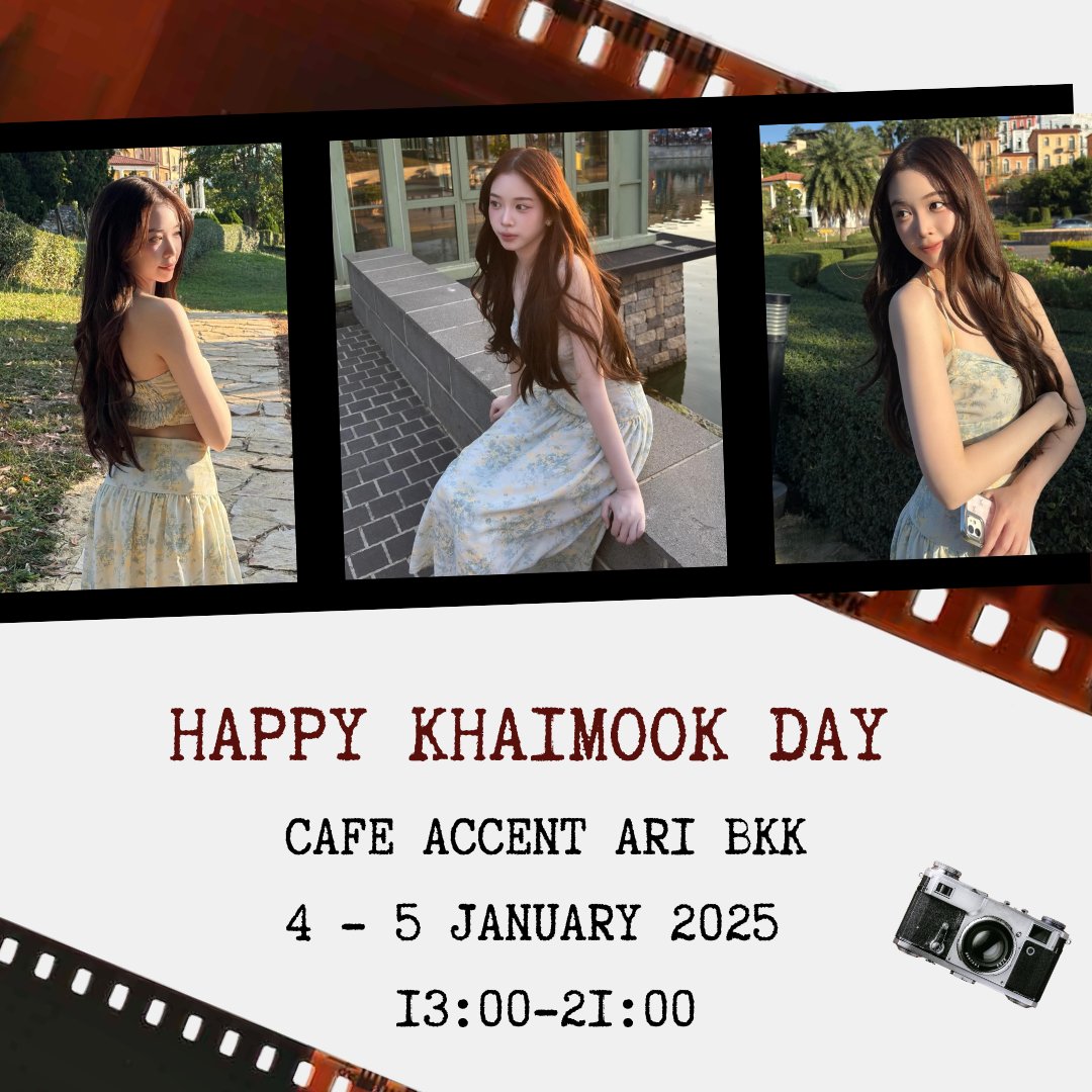 khaimook48thfc's tweet photo. 𝐇𝐚𝐩𝐩𝐲 𝐊𝐡𝐚𝐢𝐦𝐨𝐨𝐤 𝐃𝐚𝐲 🤍🐇

ขอเชิญชวนเหล่าโกโก้ของ #KhaimookBNK48 มาร่วมถ่ายรูป เก็บบรรยากาศ ผ่าน Birthday Cafe ที่จะมาสร้างเรื่องราวและความทรงจำดีๆ

🗓 : 4-5 Jan 2026 
📍 : Accent Ari 

🔗 : https://t.co/Kwq8Cspzyw

#BirthdaywithKhaimook https://t.co/17QFLWpGnR