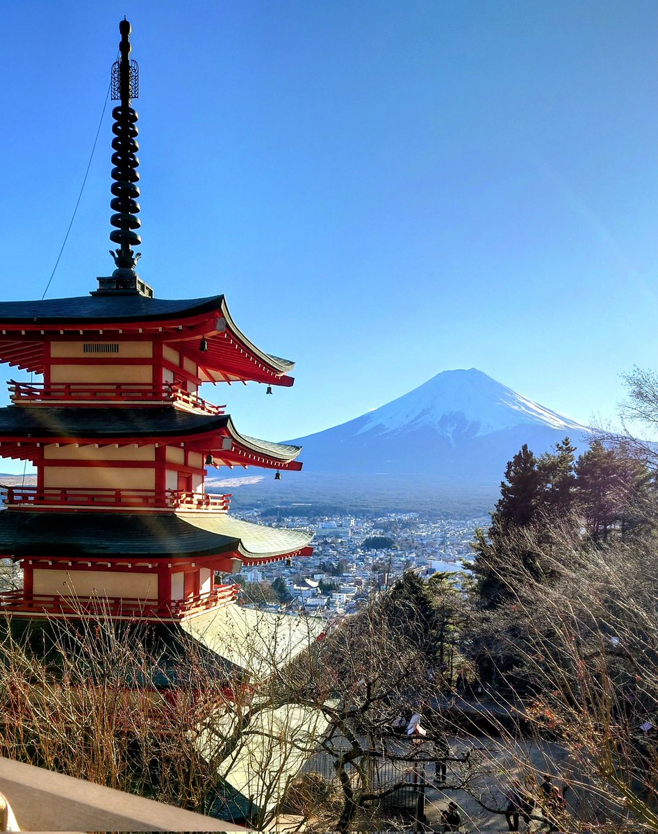 以前、TV等で観た景色🗻
いつか自分の目で見てみたいと思っていた景色🤗

道中の階段、何段あったか🤔
キツかったけど登った甲斐がありました🥹

明日、連休最終日😭
笑顔いっぱいの素敵な1日となりますように😊

#新倉山浅間公園
#見たかった景色