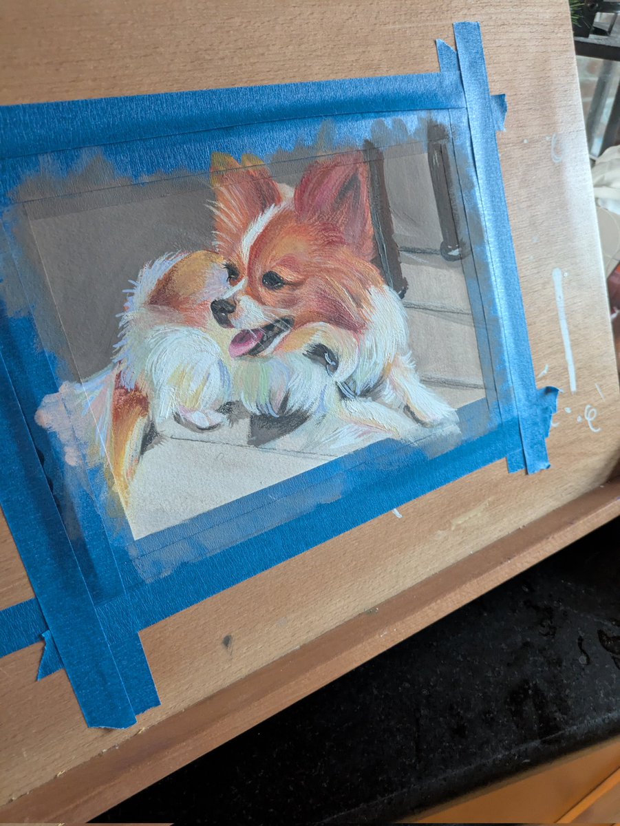 _CharmChi's tweet photo. I may not be able to sit on my computer and draw digitally for hours a day anymore, but I'm still doing what I love. Painting is very therapeutic for me especially on those overstimulating days as a mom. 

Just giving an update that I'm still creative when I can be. https://t.co/RVxup4OnBd