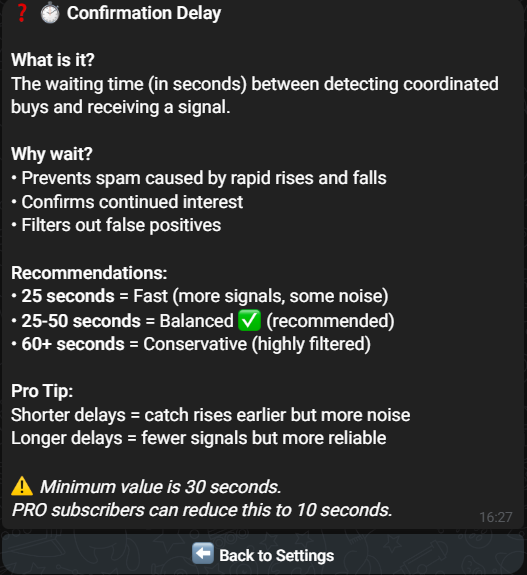Settings shouldn't require a manual 📖

We added contextual help (❓) to every setting in ArsonBot:

• What it does
• Why it matters  
• Recommended values
• Pro tips

One tap = instant clarity ✨

Making smart trading accessible to everyone.

#Solana #CryptoTrading #ArsonBot