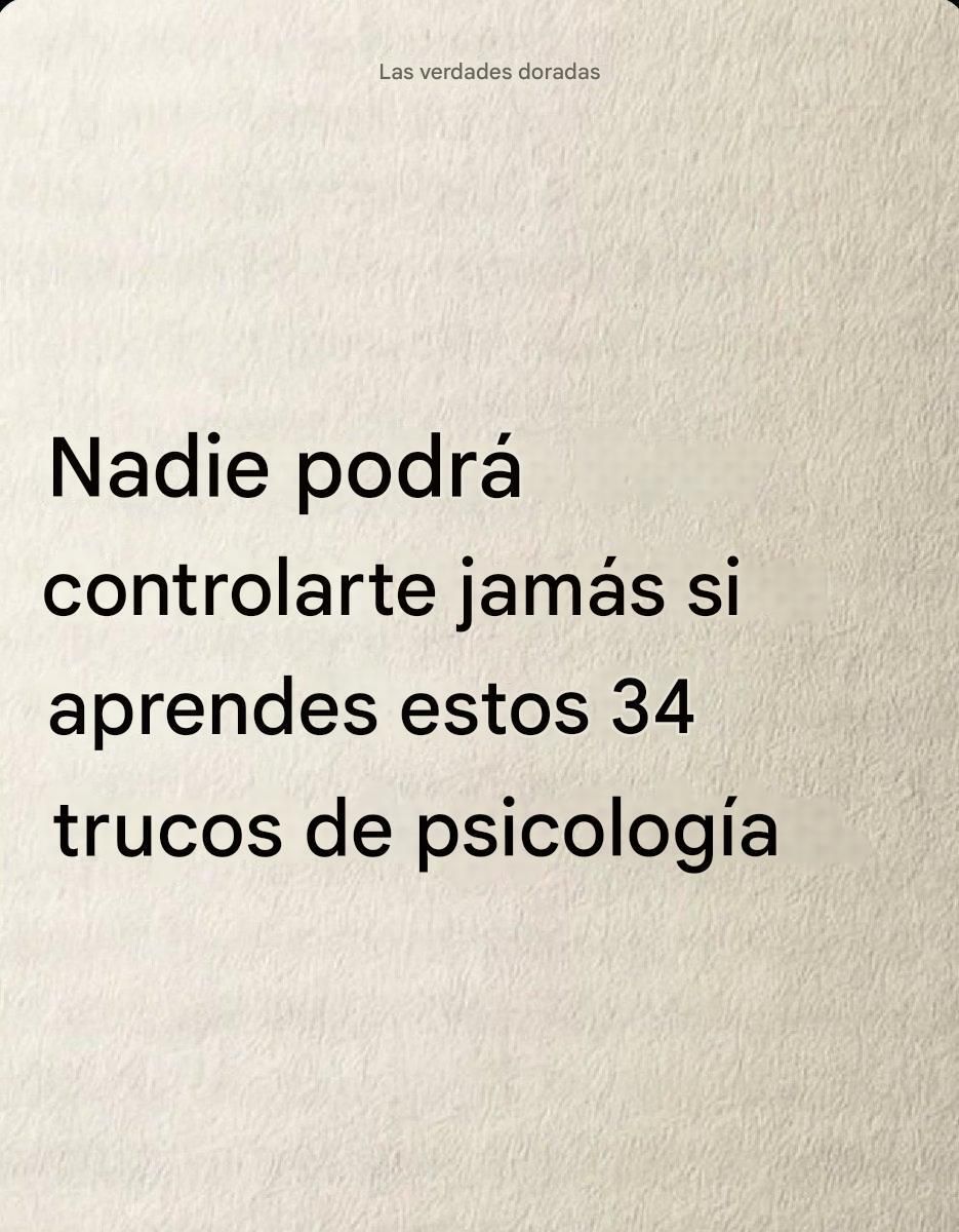 DiegoSanchexX's tweet image. Nadie podrá controlarte si aprendes estos 34 trucos de psicología:

-Hilo-