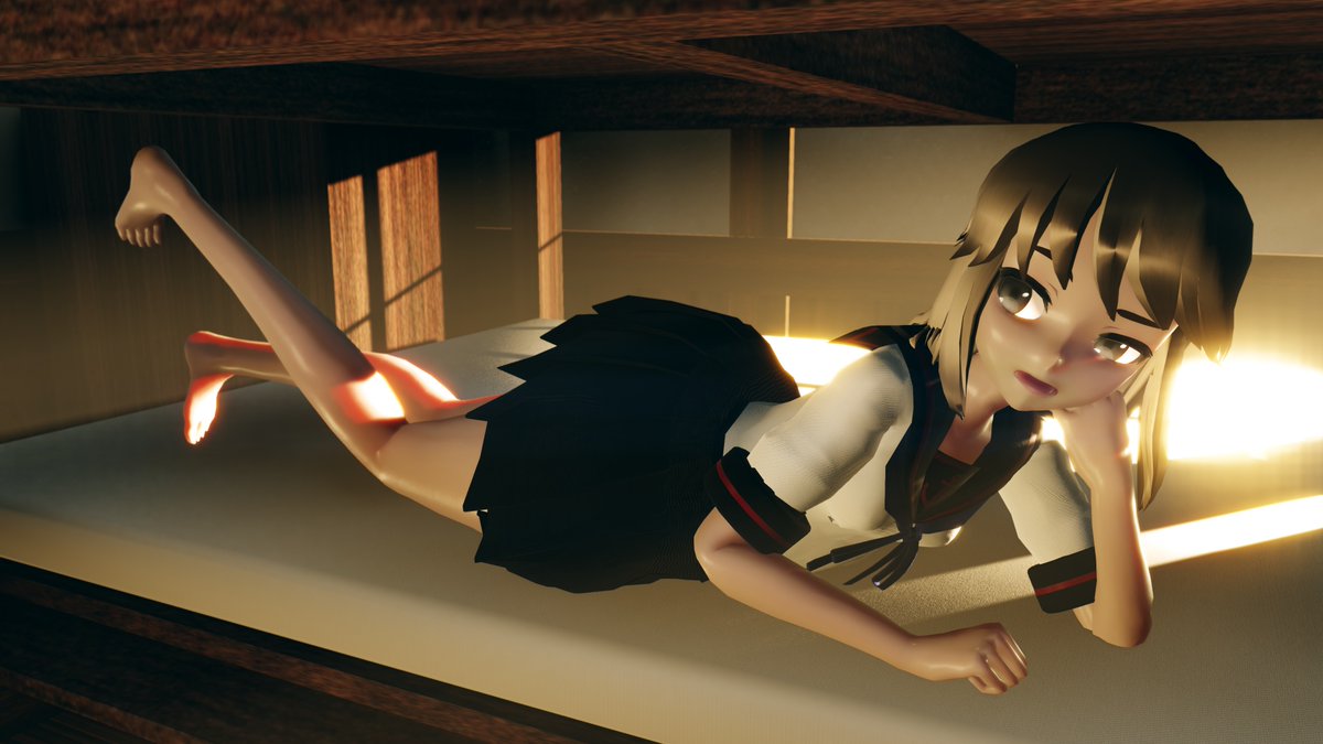 Magespy's tweet image. 以前投稿した、バンドに誘われなかった浦波 別アングル。

お借りしたもの
[モデル]
tda式改変 浦波改二 ver5・tda式改変 磯波改二 ver5・tda式改変 深雪改二 ver5：rouge 様、可動弦クラシックギター：あかりsnz 様、艦娘の部屋(アニメ版)：altoseal 様
[エフェクト]
サンドマン 様、そぼろ 様