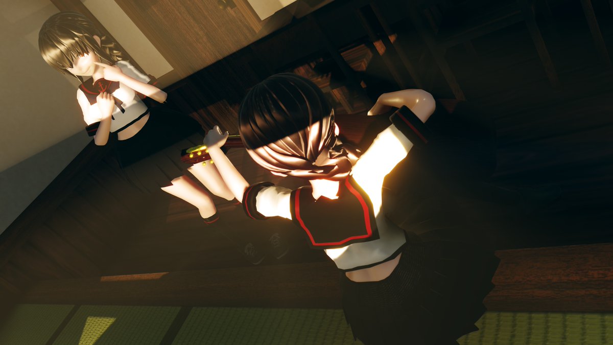 Magespy's tweet image. 以前投稿した、バンドに誘われなかった浦波 別アングル。

お借りしたもの
[モデル]
tda式改変 浦波改二 ver5・tda式改変 磯波改二 ver5・tda式改変 深雪改二 ver5：rouge 様、可動弦クラシックギター：あかりsnz 様、艦娘の部屋(アニメ版)：altoseal 様
[エフェクト]
サンドマン 様、そぼろ 様