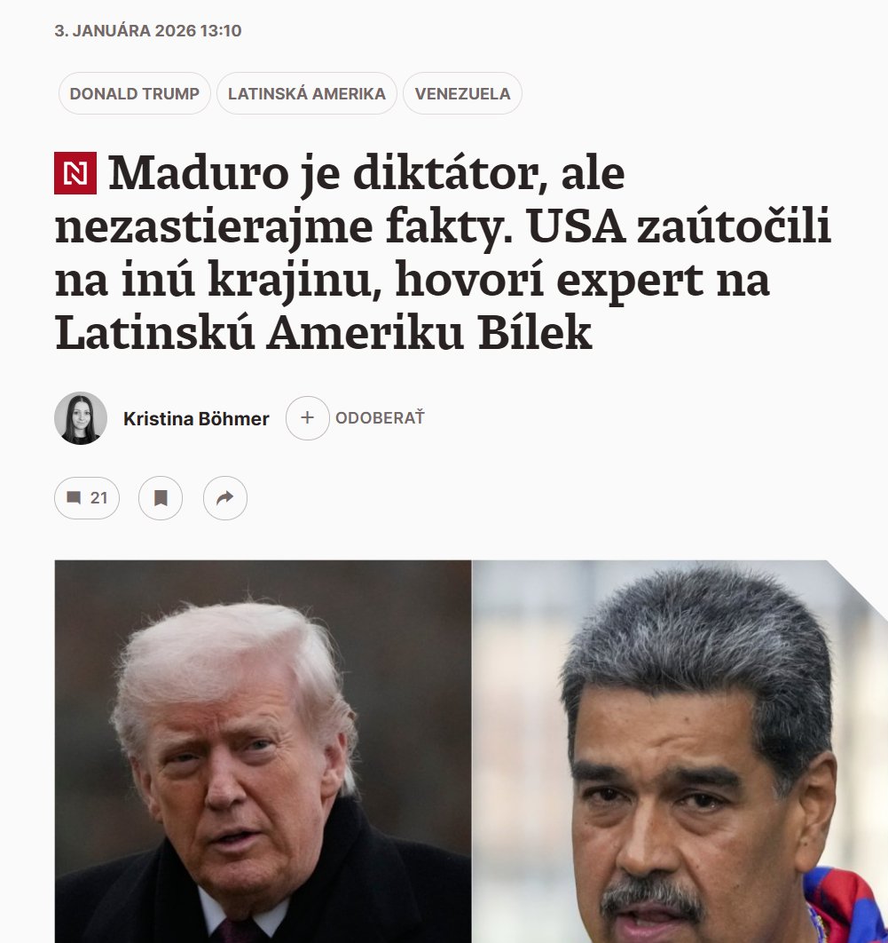 S Kristinou Böhmer jsme pro <a href="/dennikN/">Denník N</a> jsme rozebrali poslední vývoj ve Venezuele. dennikn.sk/5055582/maduro…