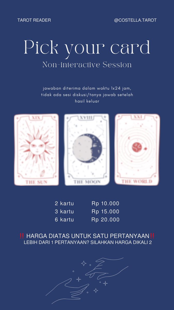 costella_tarot's tweet image. 2025 capek soal cinta.
2026 jangan buta arah.
grab yours [LIMITED EDITION] Tarot Love Story 2026 sekarang‼️

dan untuk order tarot biasa start from 10k juga still available yah 🔮💖 lngsug hubungi no WASAP di bio akuu aja 🌷 #tarot #TarotReading