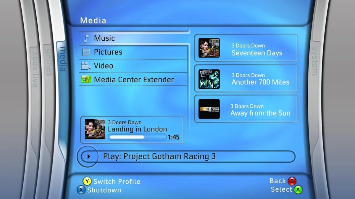 Xbox 360 blades dashboard