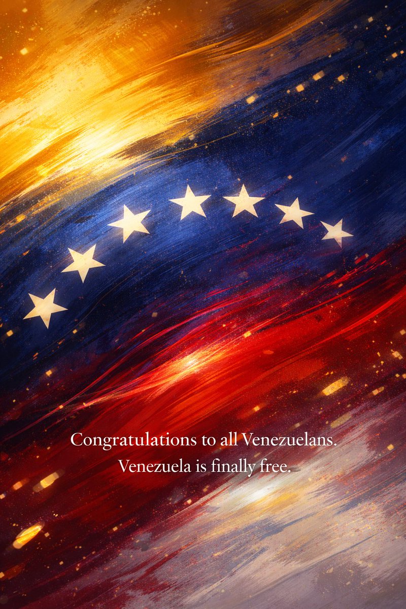 Congratulations to all Venezuelans. Freedom matters 🇻🇪