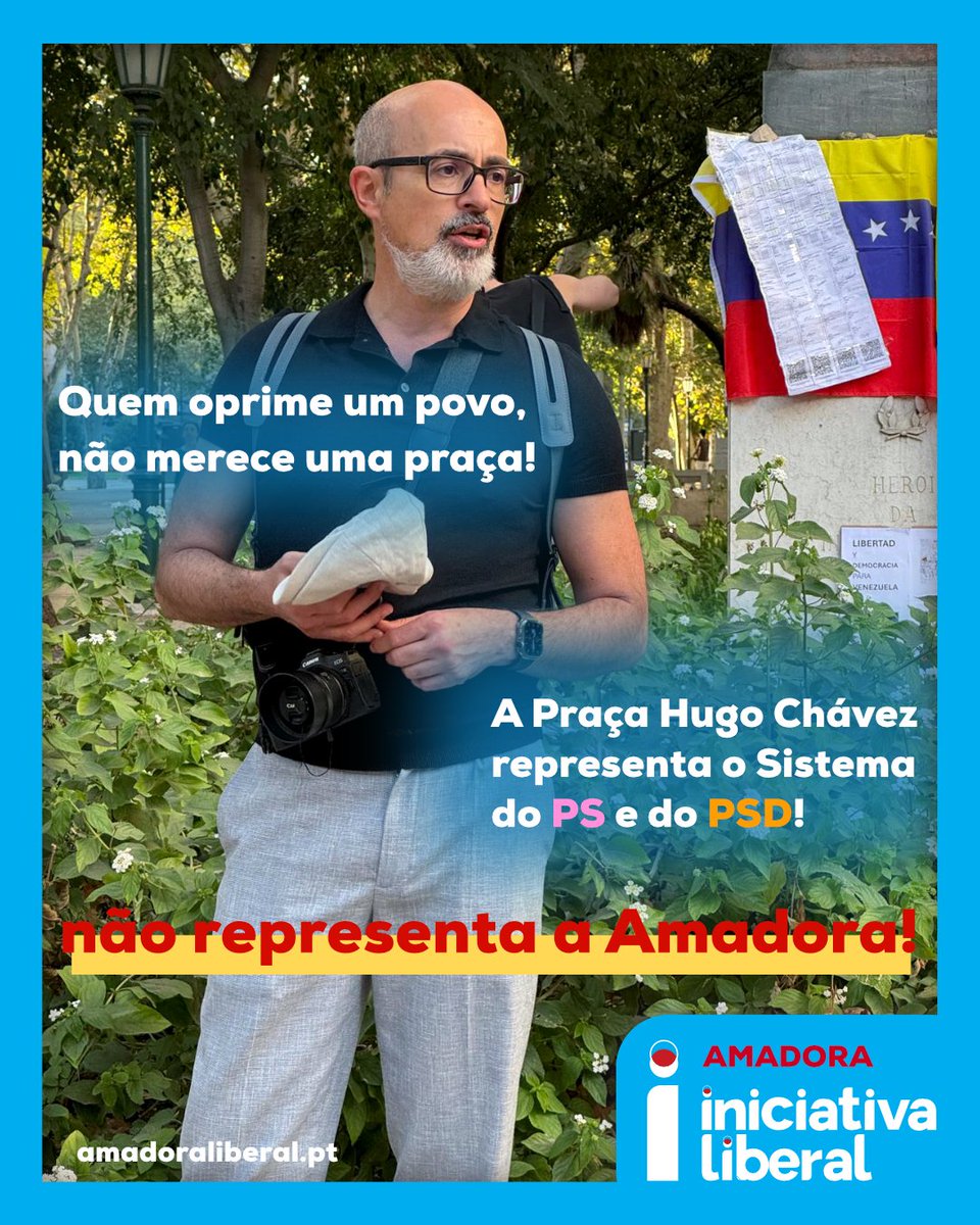 Enquanto milhões fogem da ditadura, o PS e o PSD insistem em homenagear quem a criou.
A Praça Hugo Chávez continua, não por esquecimento, mas por cobardia.
A liberdade merece mais. A Amadora também.
eduardoconceicao.eu/praca-hugo-cha…
#AmadoraLiberal
