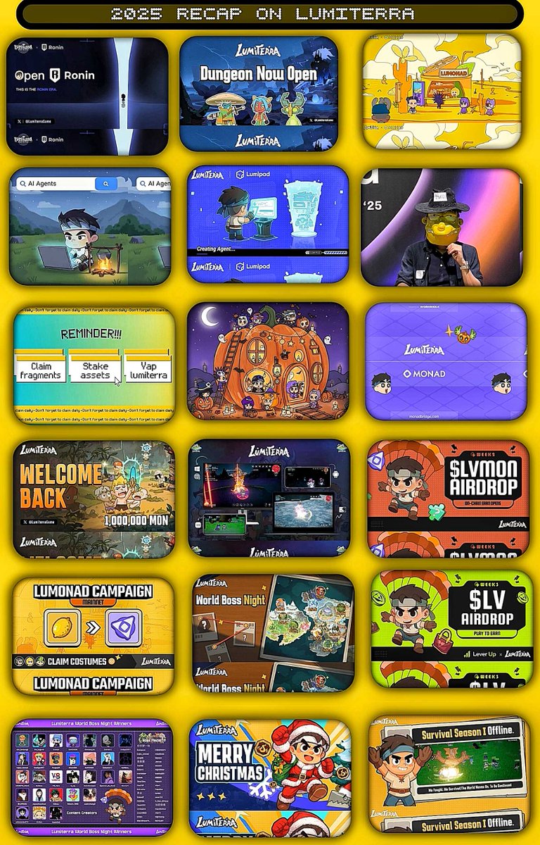 Pejunlin's tweet image. Lumiterra Survival S2 经济&amp;amp;玩法大升级！Ronin生存王者重启，零重置继承S1进度 S1刚结束（12/26），玩家狂赚$LVMON/$LV空投+Friendship Medals（单人$15k案例）！ 
新经济模型：
 $LVMON 全链内货币：LeverUp深度融合，staking Puzzles持续yield。 
AI Agents…