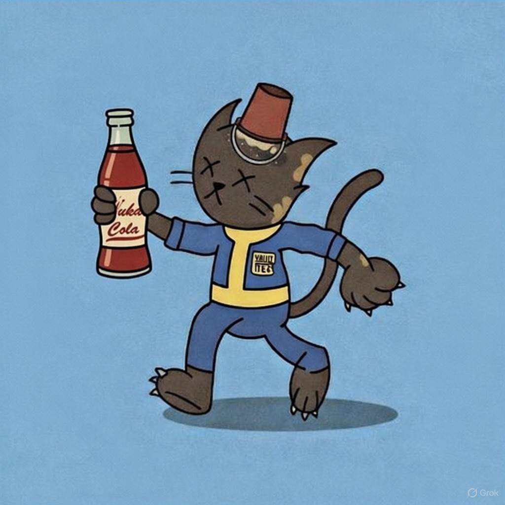 I totally think cats could survive a #Fallout type world, hell they may even end up running some things! <a href="/FelineFiendz/">Fiendz</a> <a href="/meow_cabal/">MEOW</a>