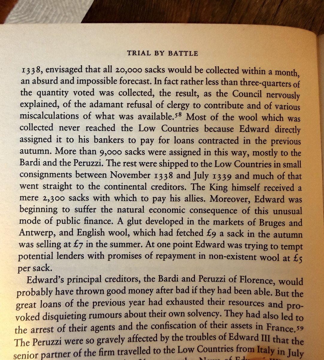 Edward III stopped wool exports to Flanders, which absolutely crippled its cloth industry and brough