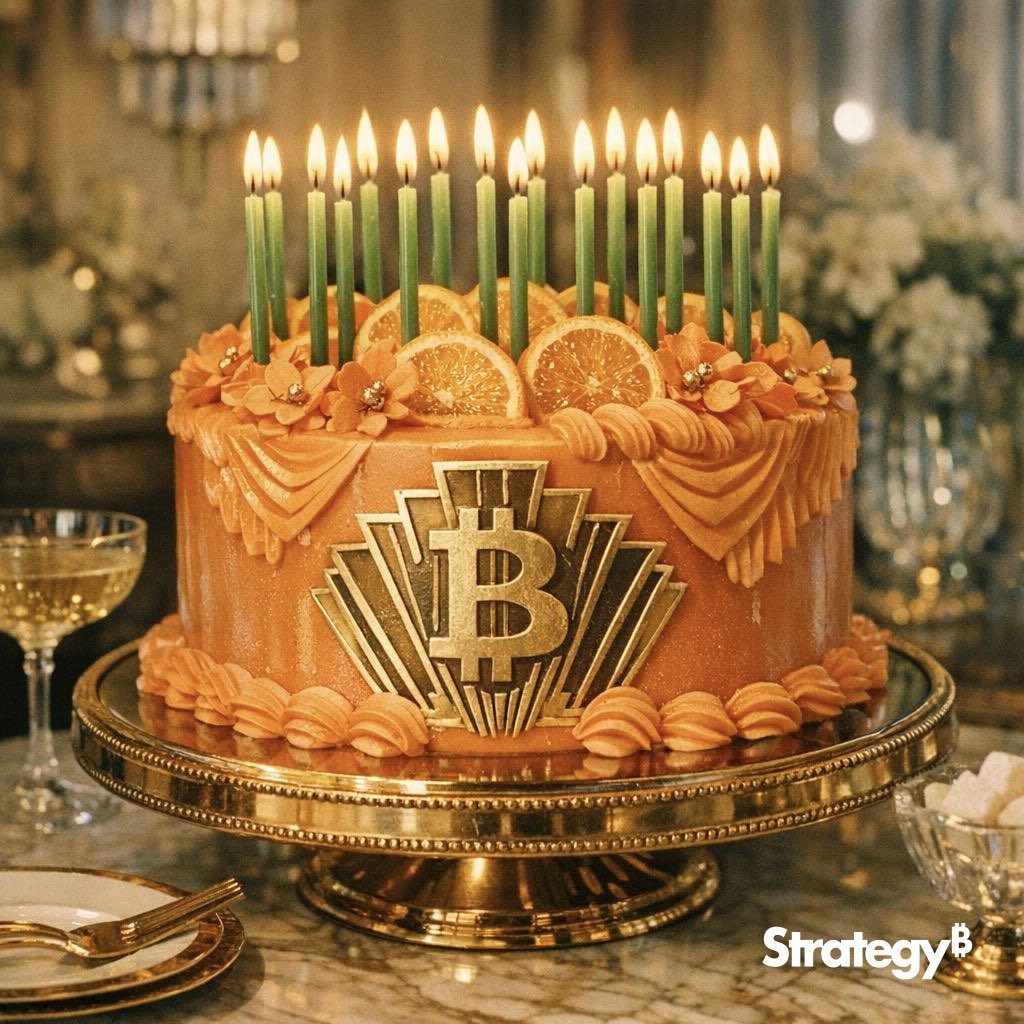 saylor's tweet image. Happy 17th Birthday, Bitcoin.