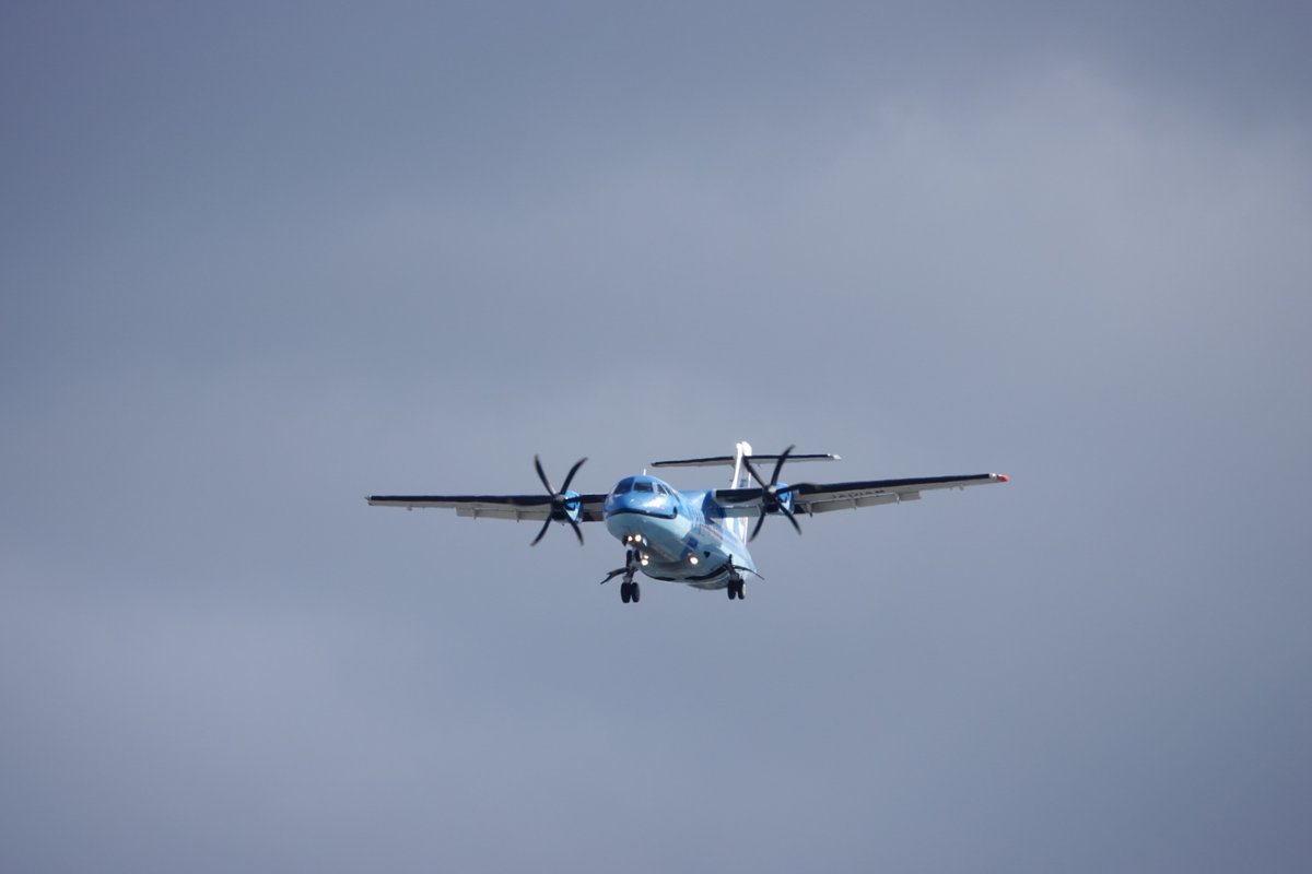 2026年1月3日 12:45 天草エアラインMZ801🐬 本日も冷え込みが厳しい