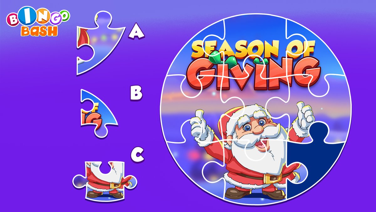 PlayBingoBash's tweet image. 🎁🧩 Season of Giving puzzle time, Bashers!

Which piece completes the picture — A, B, or C? 👀✨ Share your pick and don’t forget to grab the FREEBIE▶️ bit.ly/4gSGJN4 

#BingoBash #SeasonOfGiving #FreebieAlert #PuzzleTime 🎄