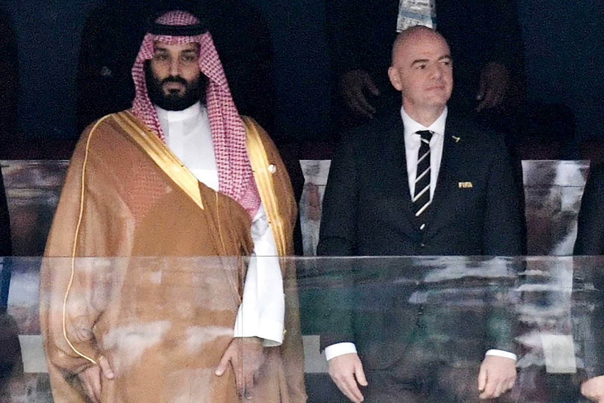 BREAKING 🚨: FIFA has announced that, ahead of the 2034 Saudi World Cup, Crown Prince MBS will receive a newly created “FIFA Human Rights and Upholding Journalism” Prize.