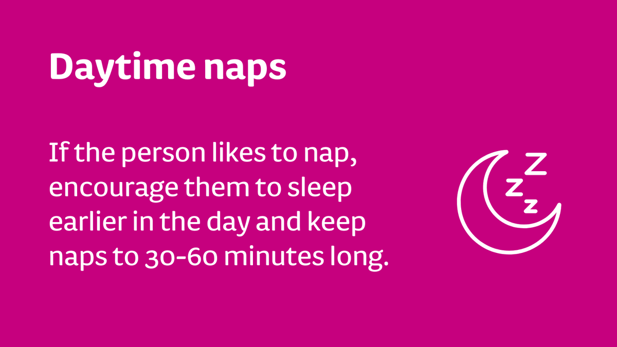 DementiaUK's tweet photo. Disturbed sleep and difficulties around bedtime are very common in people with #dementia.

This #FestivalOfSleepDay, we're sharing our tips to help a person with dementia improve their sleep: https://t.co/NMaa5XNljG https://t.co/n8riv599NG