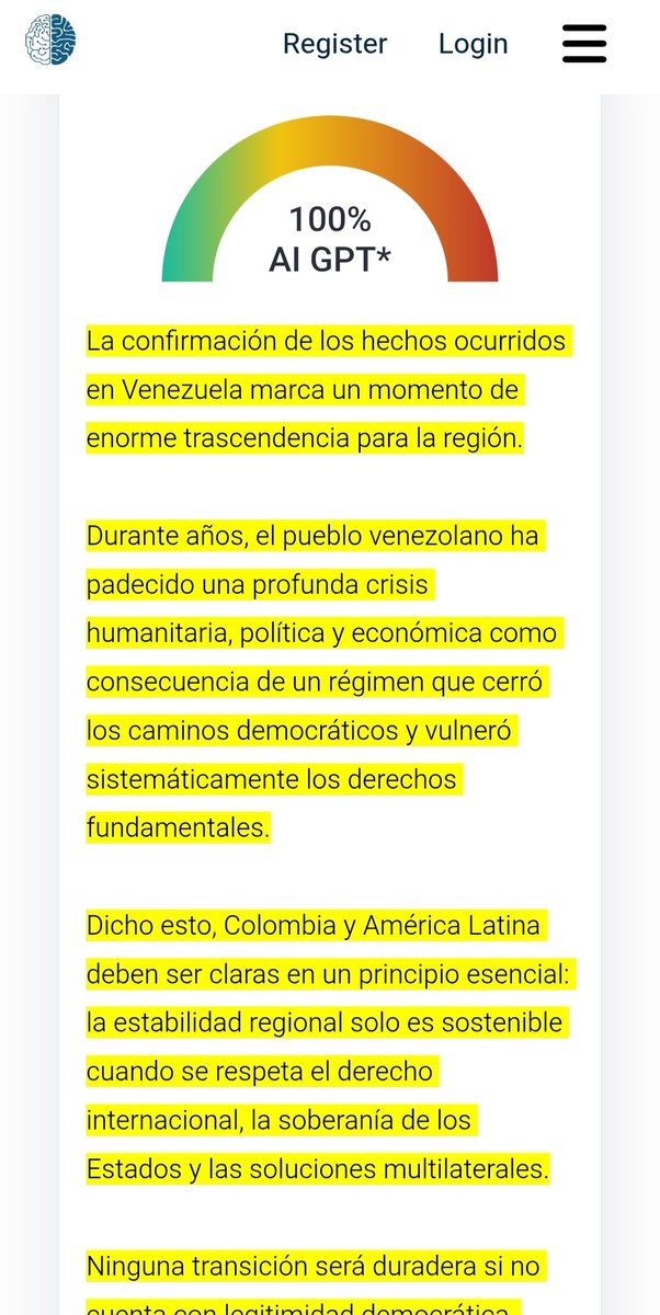 JPAGUDELO's tweet photo. @JuanManSantos Texto generado 100% con IA. Una farsa cómo todo lo suyo. Payaso https://t.co/NSvFb8HVik