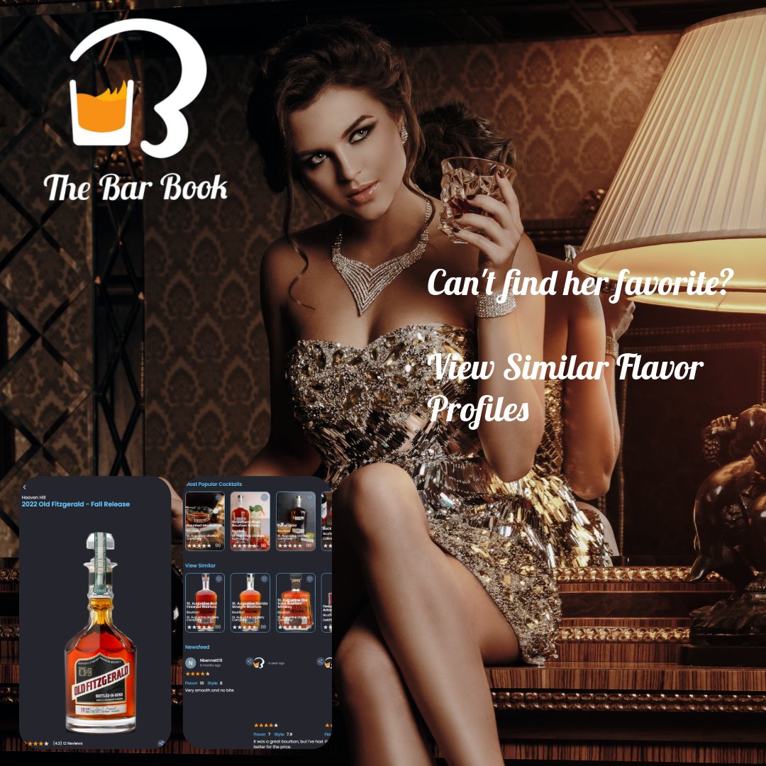 RealBarBook's tweet image. Can’t find her favorite bottle? 🥃
Find her flavor twin instead.
View Similar Flavor Profiles instantly with The Bar Book.

📲 thebarbook.app/download-the-a…

#TheBarBook #FlavorMatching #WhiskeyLovers #FindHerFavorite #DrinkDiscovery