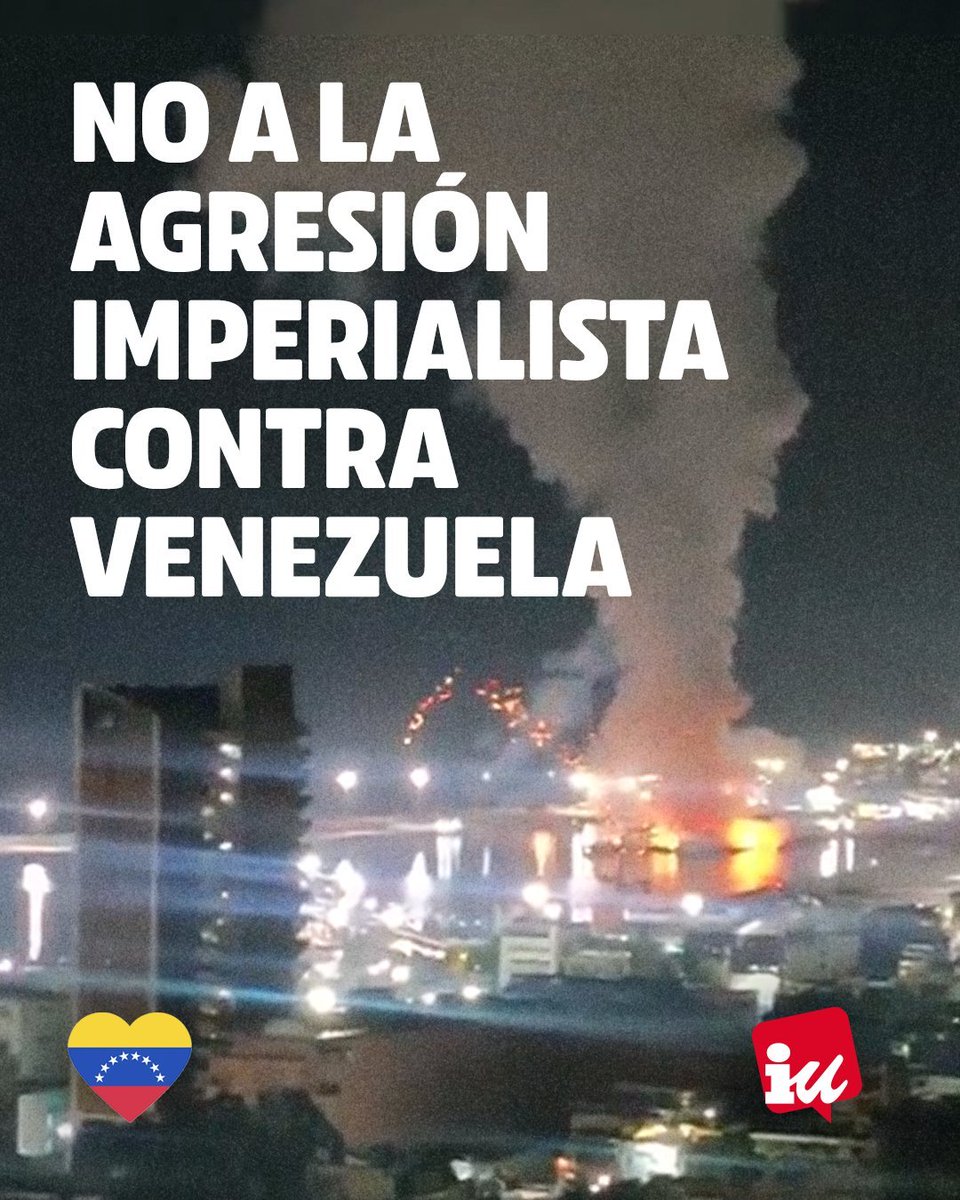 ZamoraIUJoven's tweet photo. 🇻🇪 Desde el Área de Juventud de IU Zamora condenamos la agresión imperialista de EEUU contra Venezuela y el secuestro de Nicolás Maduro. Es inadmisible esta vulneración del DI y la soberanía venezolana, con el petroleo como único objetivo.

¡Viva la revolución bolivariana! https://t.co/KpIrOUkGvn