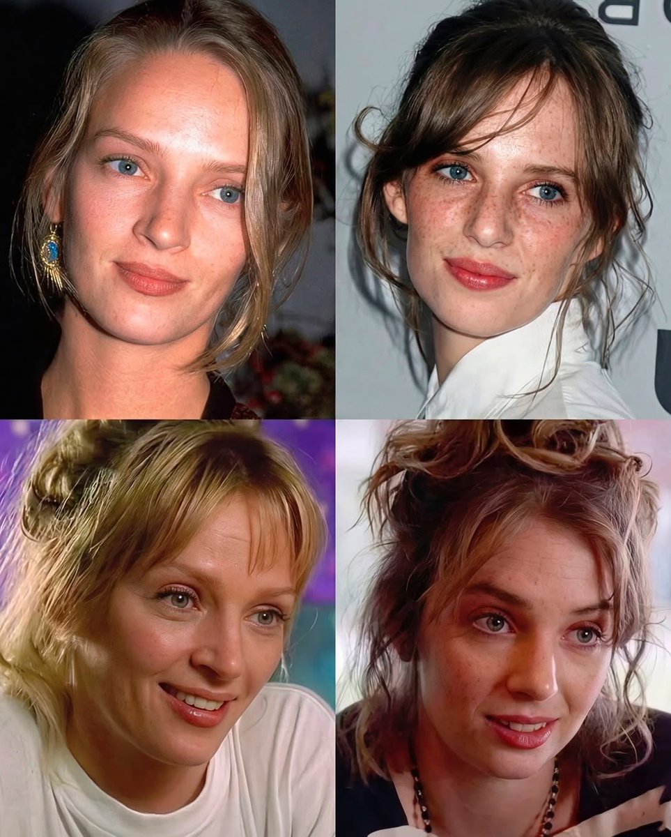 creepydotorg's tweet image. Maya Hawke and her mom, Uma Thurman.