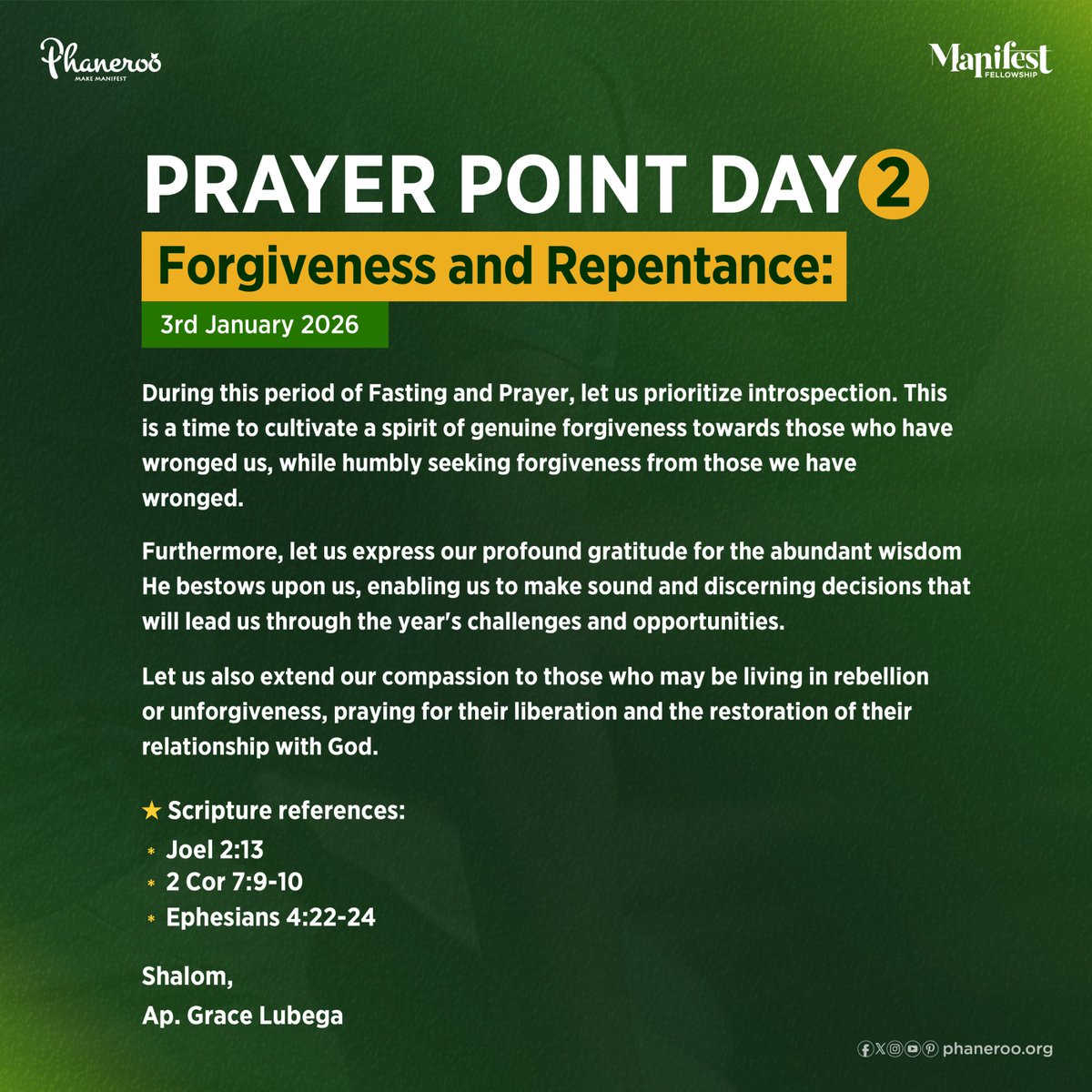 Phanerookampala's tweet photo. 🔥Prayer Point - Day 2: FORGIVENESS AND REPENTANCE https://t.co/TdclCtDdhr