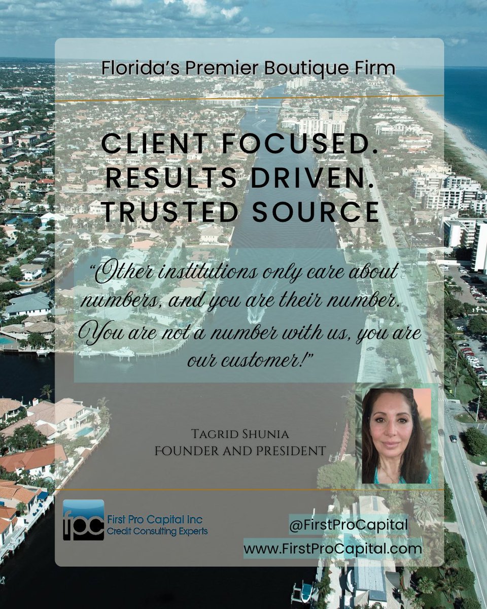 FirstProCapital's tweet image. Contact this SWFL boutique firm for your business credit report fix, business debt,or business lending needs and commercial real estate needs! Serving business owners throughout Florida: 239.260.4602
#naplesfl  #fortmyers #capecoral #estero #bonitasprings marcoisland sarasota…