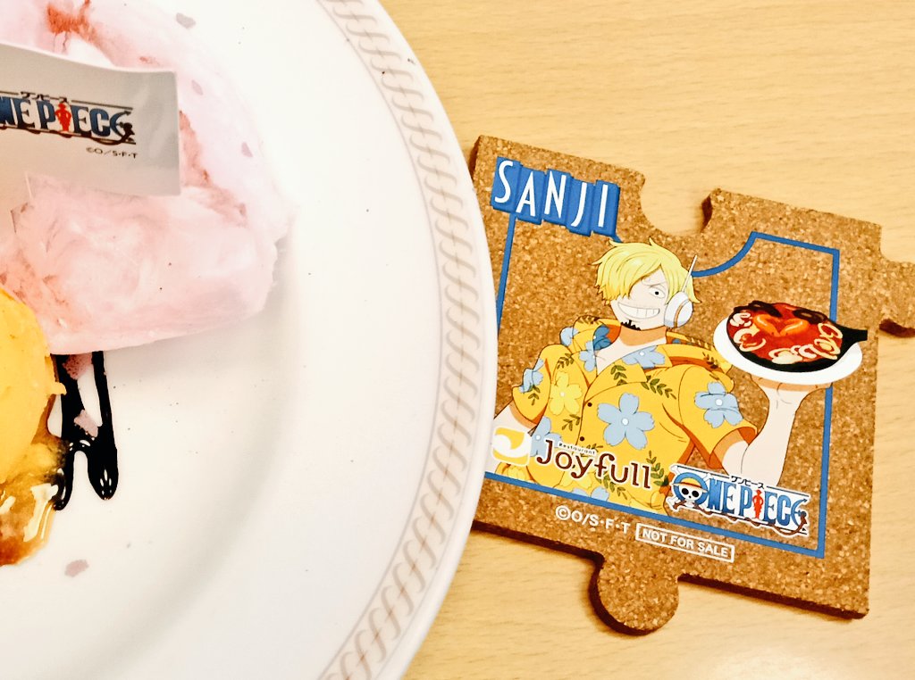 どっかで行きたいな〜と思ってたコラボメニュー食べてきた！コースターは🕒くん