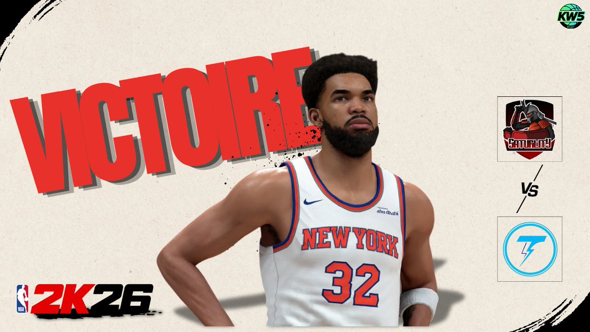 EsportSaturlity's tweet image. 🔥 Fin de phase de poules en victoire !

🆚 @thunderNba2k 
🏆 @KW5_EU BYOT Winter

🏀43–13
🏀73–52