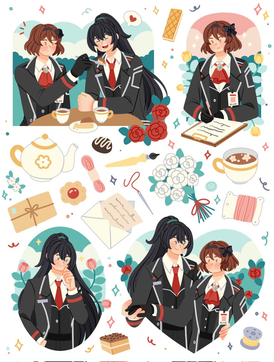 xianjingmeng's tweet image. I still love this one. The artist's artstyle is really cute &amp;lt;3

©Dhianika

#hongalice #pmyume