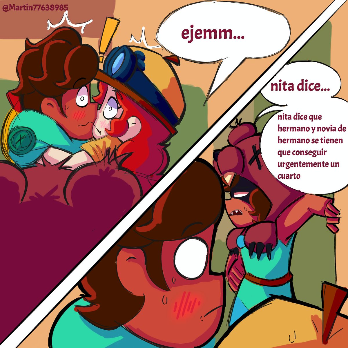 Martin77638985's tweet image. Leon: "y león dice que hermana no deve meterse en situaciones ajenas"

Primer dibujo del año gente, disfrútenlo.

#LizardTurret
#leonxjessie
#jessiexleon
#brawlstarsnita
#BrawlStars
#BrawlStarsArt
#brawlstarsfanart