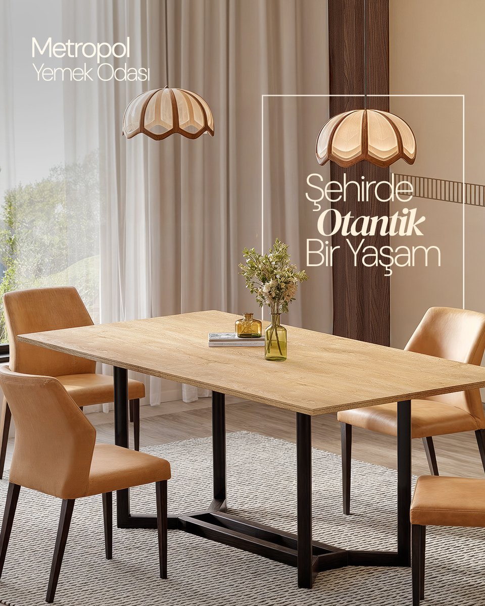 alfemo's tweet image. Tezat renklerin yakaladığı uyumla evinizde otantik bir şehirli havası essin! 

Yüksek ayak formu ile şık çizgisini zariflikte tamamlatan Metropol yemek odası ahşap ve çeliğin birleşmesiyle farklı materyal ve renkleri bir arada sunuyor!

#alfemo #metropol #yemekodası