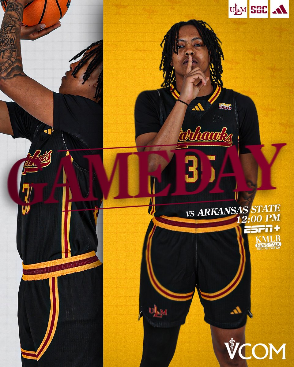 ULMwbb's tweet image. Taking on the Red Wolves😎

🆚 Arkansas State
🕛 12 pm
🏟️ Fant-Ewing Coliseum
🎟️ ulmwarhawks.com/tickets
📺 ESPN+ | bit.ly/49BKR1M
📻 KMLB 105.7 FM | kmlb.com