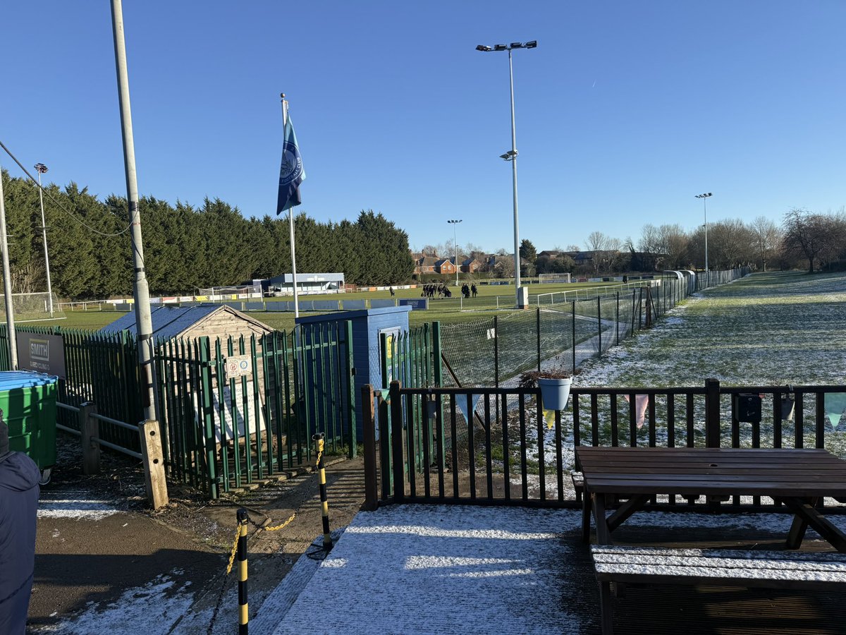 flourmen's tweet image. Whits away game at Buckingham is off. Shame that despite numerous enquiries to Buckingham fc regarding the condition of the pitch as most of the country knew it would be called off, the pitch inspection was carried out at 1pm after @flourmen had travelled to Buckingham