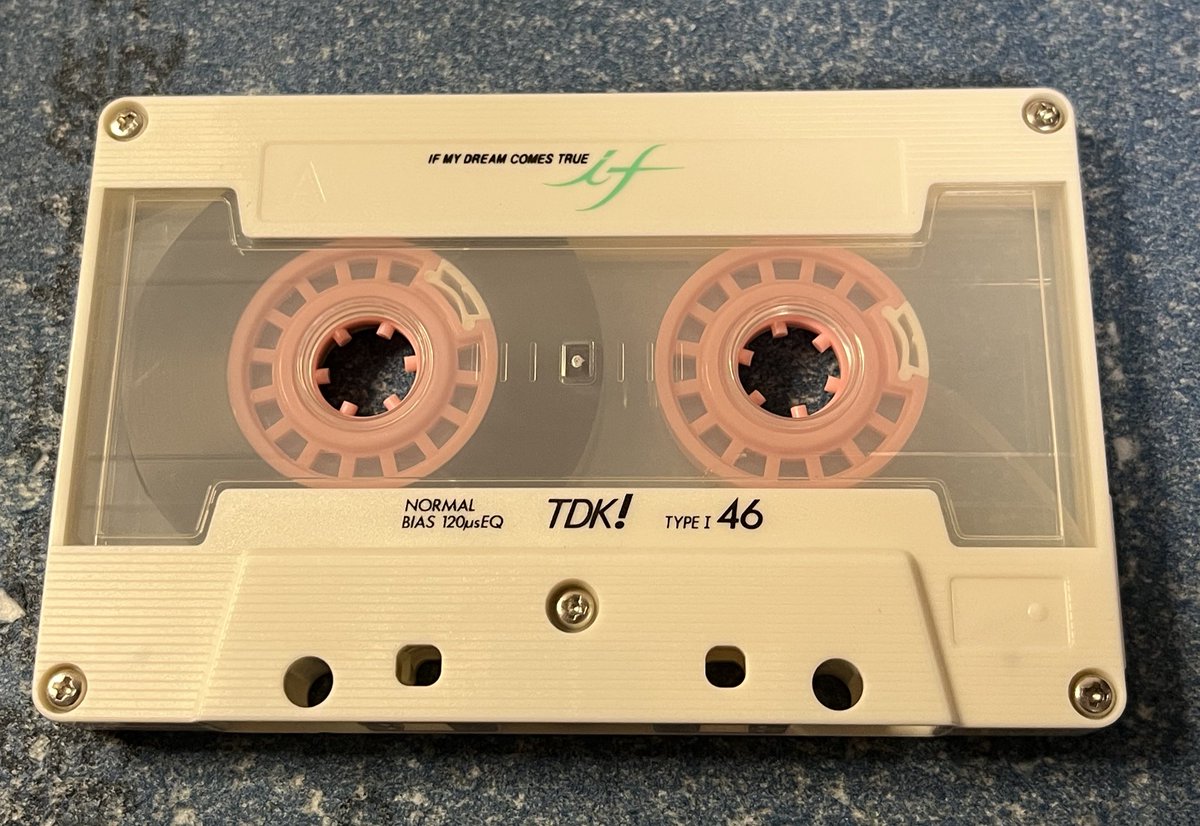 【激レア！未使用品】　原田知世さんカセットテープラベル　２種類×各5枚　計10枚 1988年頃に、テープメーカーの御三家が、ポップで明るいカセットハーフ