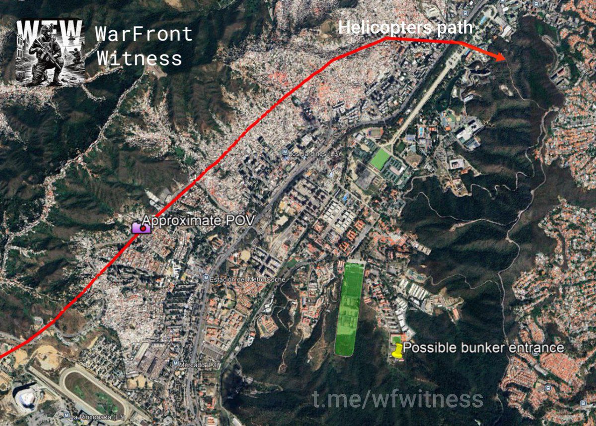 general_he42676's tweet image. ⚡️🇻🇪🇺🇸 Footage may show the final approach of the 160th Special Operations Aviation Regiment during the alleged raid targeting Nicolás Maduro. Filmed at Fort Tiuna in southern Caracas, it shows SOF Chinooks and Pave Hawks flying in from the southwest and passing overhead; one…