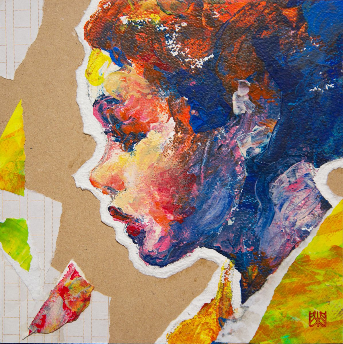 ドローイング 2026/1/3 200mm×200mm×5.5mm MDFパネル、画用紙