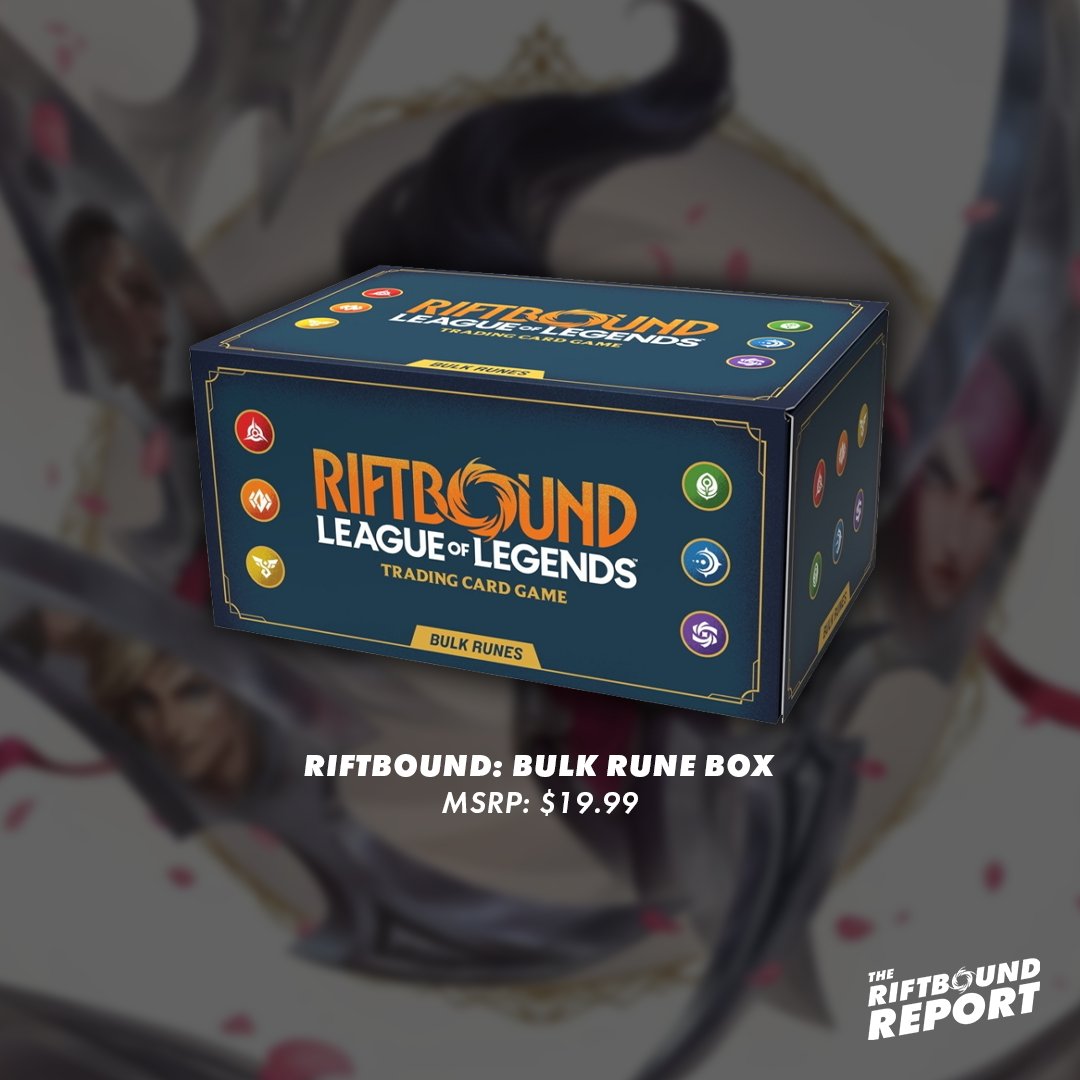 RiftboundReport's tweet photo. Riftbound Spiritforged Products

With Spiritforged only 41 days away from its English release, here are all the products being released for Riftbound's second set, with some important information.

It is expected that the Riot Merch Store preorders will go live in January, so keep an eye out this month for a post on when you can order products directly from Riot.

Spiritforged Booster Display Box:
• MSRP: $120
• 24 Individual Packs

Fiora Champion Deck:
• MSRP: $19.99
• 1 premade Fiora deck.
• 1 Spiritforged Booster Pack.
• 1 Paper Deckbox
• 1 Paper Playmat
📜 https://t.co/F3noBOma7I

Rumble Champion Deck:
• MSRP: $19.99
• 1 premade Rumble deck.
• 1 Spiritforged Booster Pack.
• 1 Paper Deckbox
• 1 Paper Playmat
📜 https://t.co/bZC2WLcPfL

Bulk Rune Box:
• MSRP: $19.99
• 324 Runes (54 of each Rune)