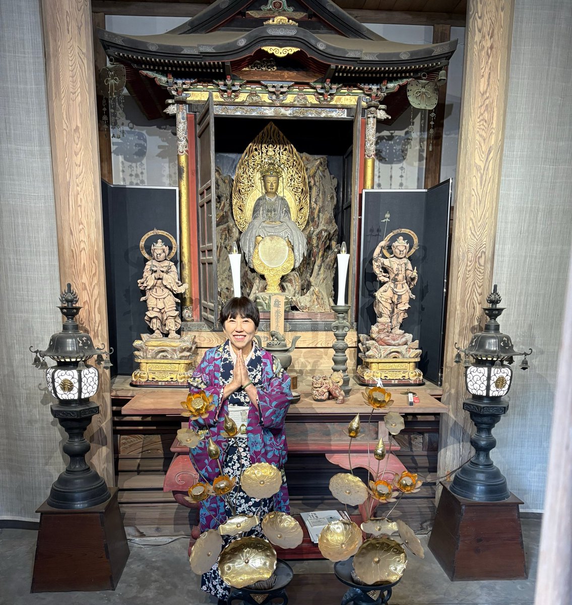 埼玉県飯能市「長念寺」に参拝へ🙏 本堂の観音立像（市指定文化財