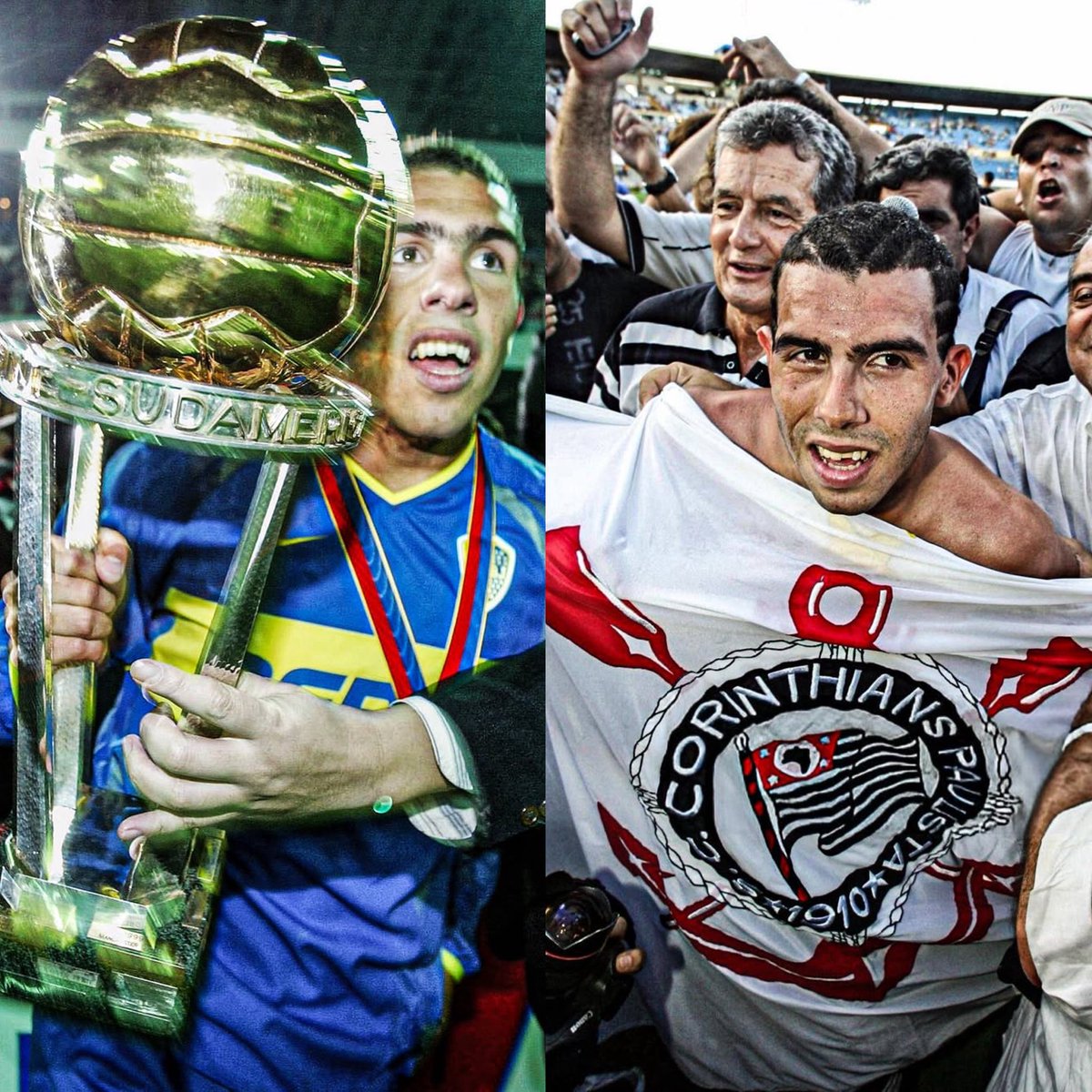 🔙🇦🇷 Hoy, hace 20 AÑOS, Carlitos Tevez ganó el premio al ‘Rey de América’ del Diario El País, por 3ª VEZ CONSECUTIVA (!), siendo el PRIMER y ÚNICO argentino de la HISTORIA en lograrlo.

Pensar que los ganó todos entre los 19 y 21 años, como titular en Boca y Corinthians, tras 102