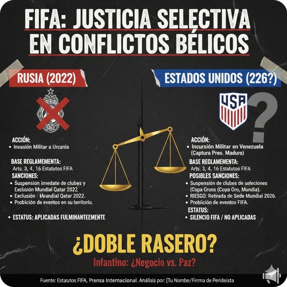 fantasmasuarez's tweet image. #MalditasDudas 
-¿Qué hará la @fifacom_es en el tema USA-Venezuela?
-De acuerdo a sus artículos 3,14 y 16 de sus estatutos vigentes y se atrevera a sancionar al país anfitrión como lo hizo con Rusia en el 2022 y suspenderlo de toda actividad deportiva? 
👇👇