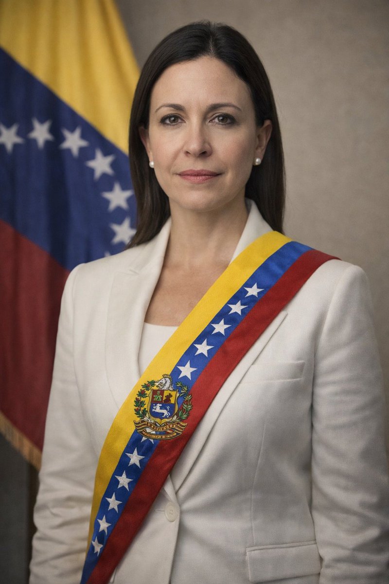 o_incensuravel's tweet image. Passando para lembrar que essa é a verdadeira presidente eleita na Venezuela. Edmundo González só concorreu (e venceu) em seu lugar porque o TSE deles a tornou inelegível a mando de Maduro.