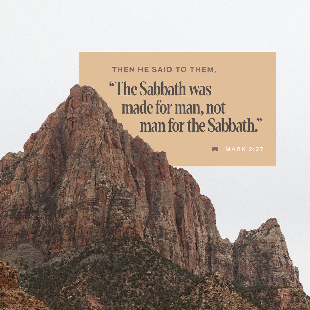 Rochide's tweet image. Mark 2:27 NLT
[27] Then Jesus said to them, “The Sabbath was made to meet the needs of people, and not people to meet the requirements of the Sabbath. 

bible.com/bible/116/mrk.…