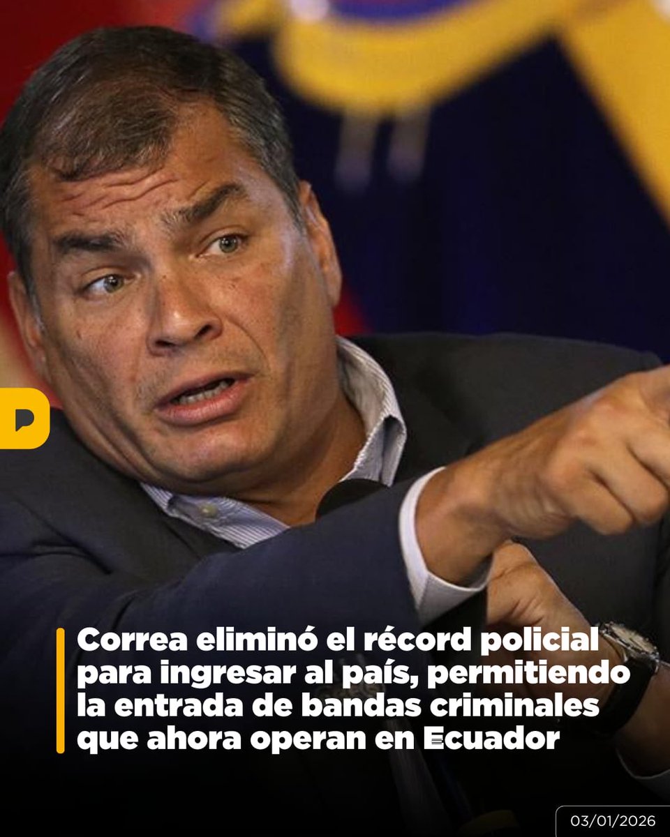 Correa eliminó el récord policial para ingresar al país. Esta decisión permitió el ingreso de personas vinculadas a estructuras criminales que hoy operan en Ecuador, lo que ha generado debates sobre seguridad y migración.